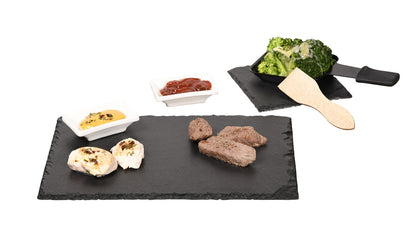 KESPER 38141 Raclette-Set, 10 teilig - für 2 Personen, Schiefer
