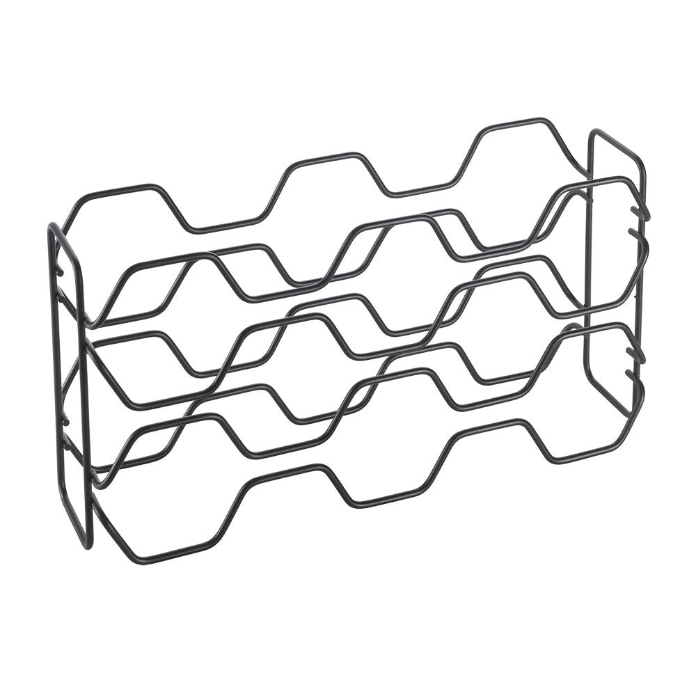 METALTEX 382910000 Hexagon 10 Flaschenregal Lava 43x12x22 cm, TouchTherm, matt schwarz