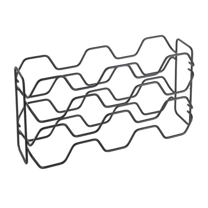 METALTEX 382910000 Hexagon 10 Flaschenregal Lava 43x12x22 cm, TouchTherm, matt schwarz