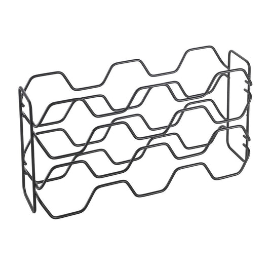 METALTEX 382910000 Hexagon 10 Flaschenregal Lava 43x12x22 cm, TouchTherm, matt schwarz