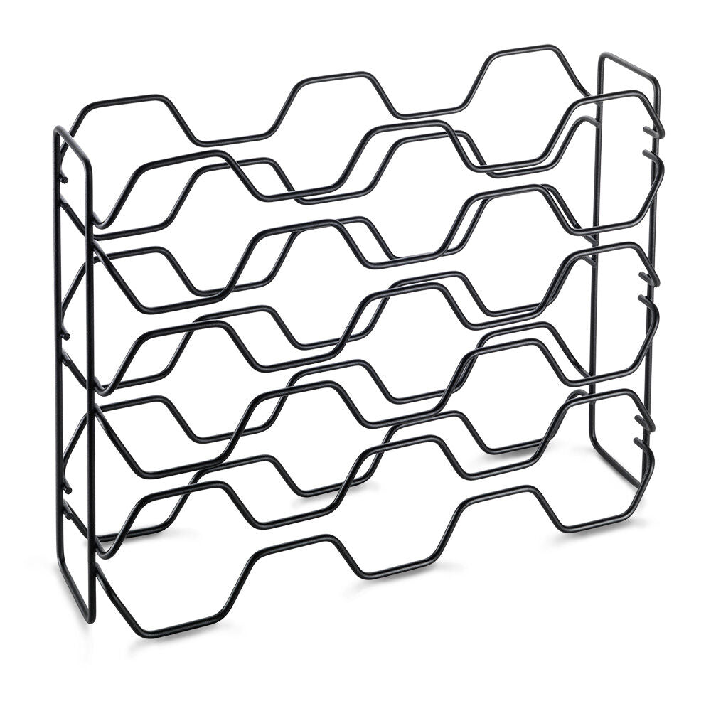 METALTEX 382915000 Hexagon 15 Flaschenregal Lava 43x12x34 cm, TouchTherm, matt schwarz