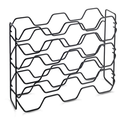 METALTEX 382915000 Hexagon 15 Flaschenregal Lava 43x12x34 cm, TouchTherm, matt schwarz