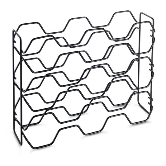METALTEX 382915000 Hexagon 15 Flaschenregal Lava 43x12x34 cm, TouchTherm, matt schwarz
