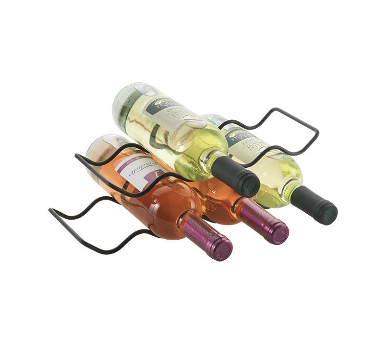 METALTEX 382920000 Wave20 Flaschenregal 2er Set Lava TouchTherm, matt schwarz