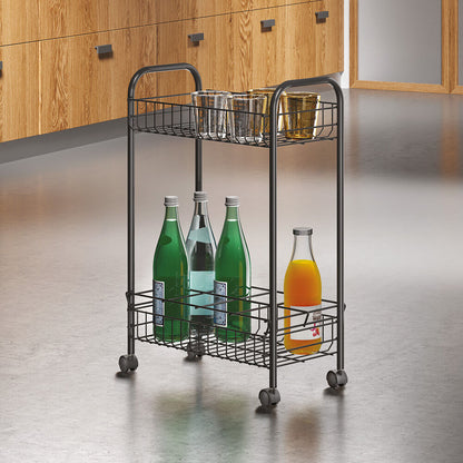 METALTEX 382928000 Berlino Lava Allzweckwagen mit Flaschenhalter, 41 x 23 x 63 cm, TouchTherm, matt schwarz
