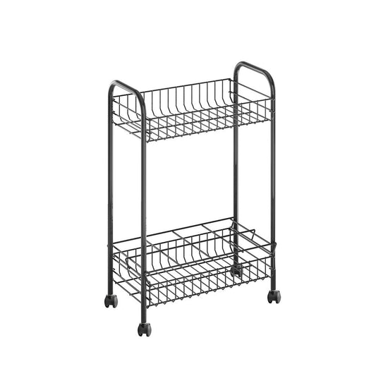 METALTEX 382928000 Berlino Lava Allzweckwagen mit Flaschenhalter, 41 x 23 x 63 cm, TouchTherm, matt schwarz