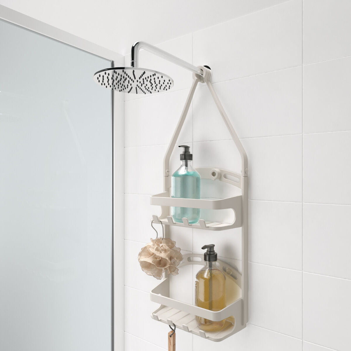 METALTEX 400802000 Shower-Flex Duschenboy mit 2 Etagen, 26 x 15 x 71 cm / Duschregal
