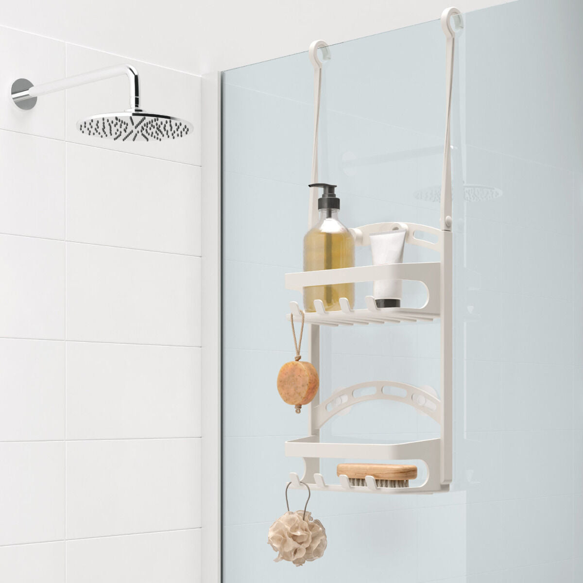 METALTEX 400802000 Shower-Flex Duschenboy mit 2 Etagen, 26 x 15 x 71 cm / Duschregal
