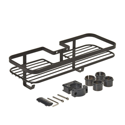 METALTEX 401101000 Origin Lava Ablage für die Brausestange, TouchTherm, matt schwarz / Duschablage
