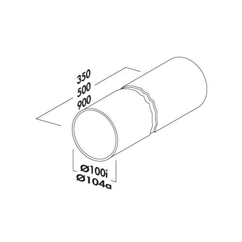 Rohr 104 Rundrohr / Abluftkanal rund / Compair norm (System Ø 100) – Bild 2