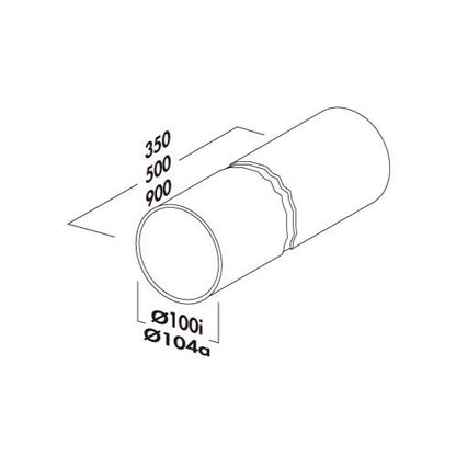 Rohr 104 Rundrohr / Abluftkanal rund / Compair norm (System Ø 100) – Bild 2