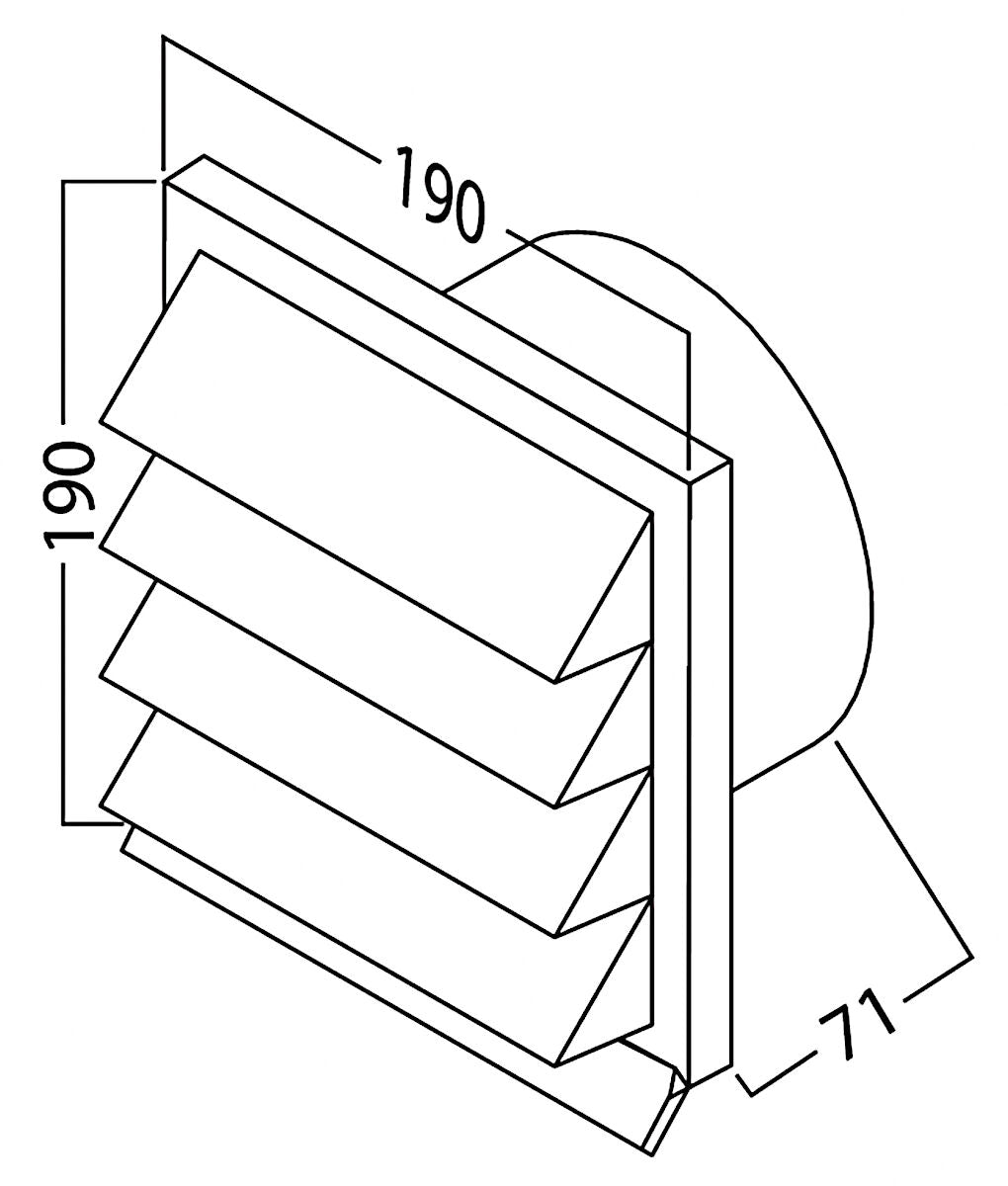 K-JAL 125 Außenjalousie in anthrazit ohne Rückstauklappe / Compair flow (System Ø 125) – Bild 2