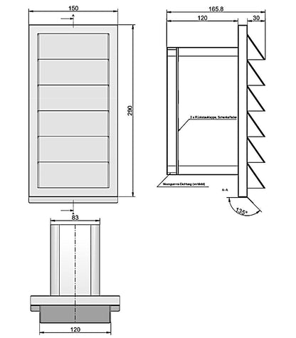 Naber 4022029 E-JAL HK flow 150 Außenjalousie aus Edelstahl / Compair flow – Bild 2