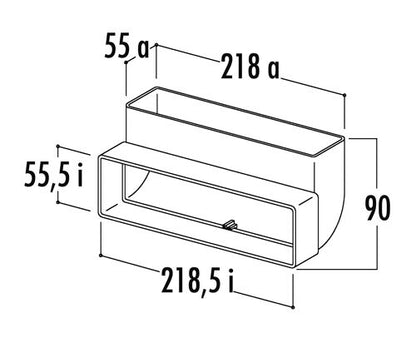 T-RBV 1 Breitkanal-Bogen vertikal 90° / COMPAIR top (System Ø 125 flach) – Bild 2