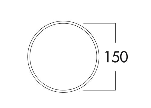 Rundrohr 150 ohne Muffe / Rohr lose / Abluftrohr rund / Compair flow (System Ø 150) / Compair® round Ø 150 – Bild 3