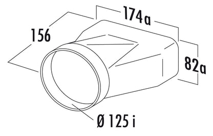 MF-EST 125 Endstück / flach auf rund / Compair flow (System Ø 125) – Bild 2