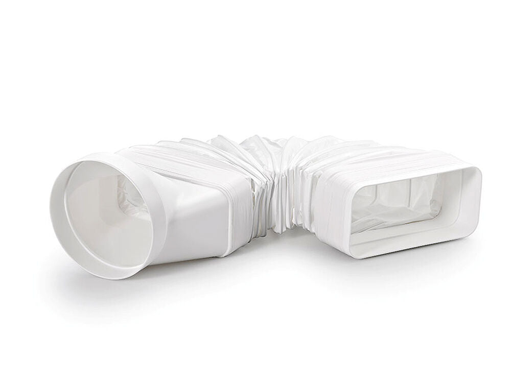 MF-RBFLEX 2 System 125 Rohrbogen weiß / Adapter, rund auf eckig / Compair flow (Ø 125)