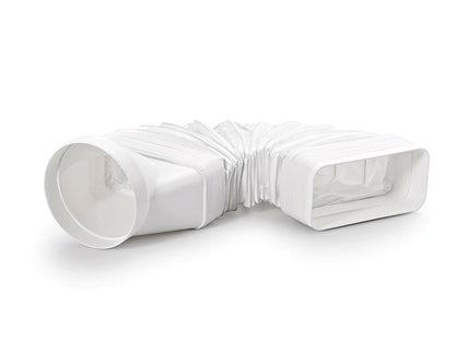 MF-RBFLEX 2 System 125 Rohrbogen weiß / Adapter, rund auf eckig / Compair flow (Ø 125)