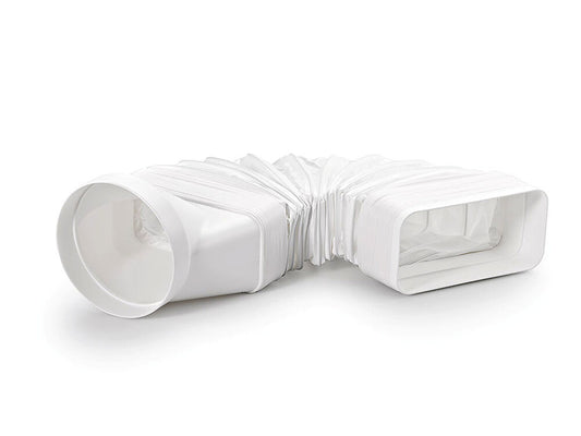 MF-RBFLEX 2 System 125 Rohrbogen weiß / Adapter, rund auf eckig / Compair flow (Ø 125)