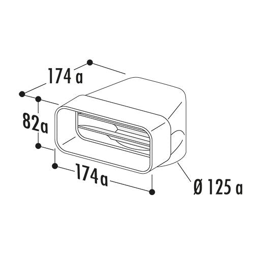 MF-UR Umlenkstück 90° / Compair flow 125 – Bild 2