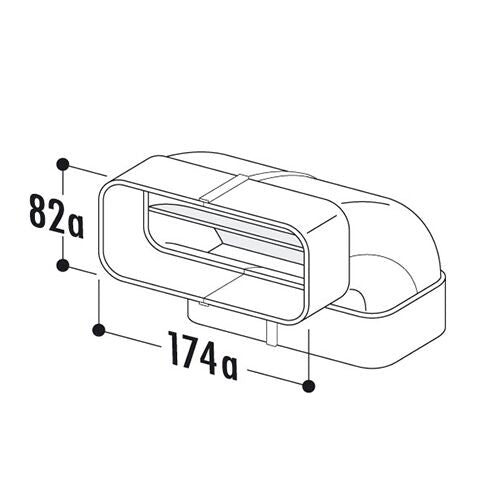 MF-RBV Rohrbogen vertikal 90° / Lüftungstechnik / Compair flow (System Ø 125) – Bild 2