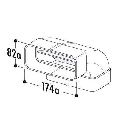 MF-RBV Rohrbogen vertikal 90° / Lüftungstechnik / Compair flow (System Ø 125) – Bild 2