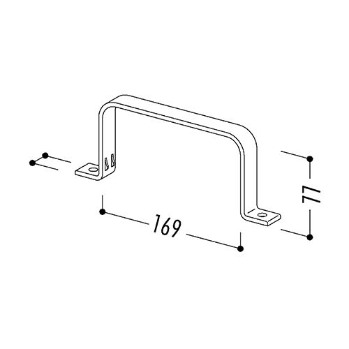 10er SET MF-RSS Befestigungsschelle aus Edelstahl für System Compair flow 125 – Bild 3