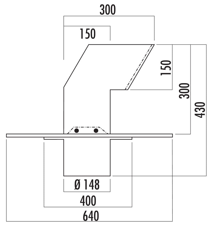 FLOW 150 Dachlüfter aus Edelstahl mit Ø 150 Rundanschluss ohne Rückstauklappe / Compair flow (System Ø 150) – Bild 2