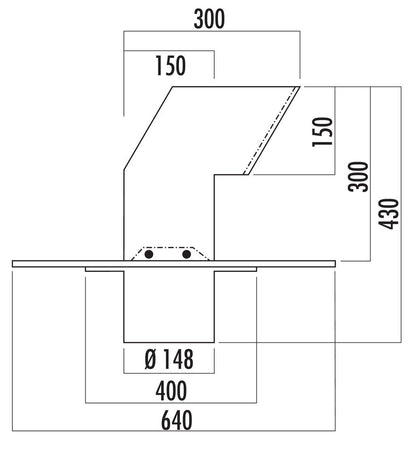 FLOW 150 Dachlüfter aus Edelstahl mit Ø 150 Rundanschluss ohne Rückstauklappe / Compair flow (System Ø 150) – Bild 2