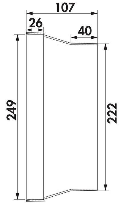 F-BA 150 Adapter für BORA Dunstabzugssysteme / Verbindungsstück / BORA / Compair flow (System Ø 150) – Bild 2