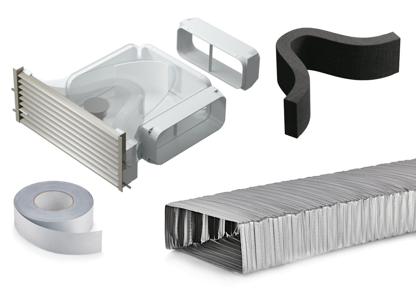 GREENflow Filterbox-Set-2 Umluftfiltersystem für Downdrafthaube/Muldenlüfter / COMPAIR® GREENflow