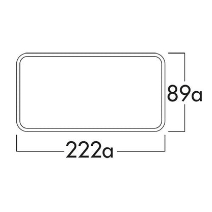 F-VRO 1000 Lüftungsrohr ohne Muffe 222a x 89a mm / Flachkanalrohr / Compair flow (System Ø 150) – Bild 2
