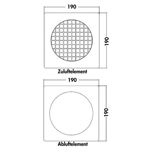 Ab- und Zuluft - Mauerkasten E-KLIMA A/Z 150 / Compair flow (System Ø 150) – Bild 3
