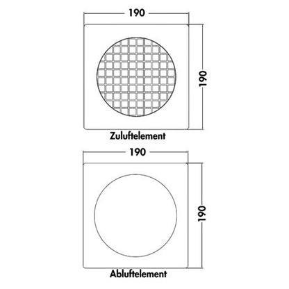 Ab- und Zuluft - Mauerkasten E-KLIMA A/Z 150 / Compair flow (System Ø 150) – Bild 3