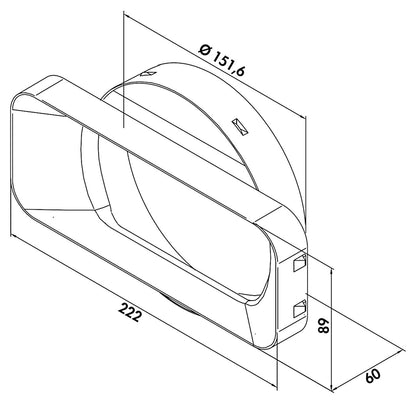 P-MAS 150 Maueranschlussstutzen / COMPAIR PRIME flow®