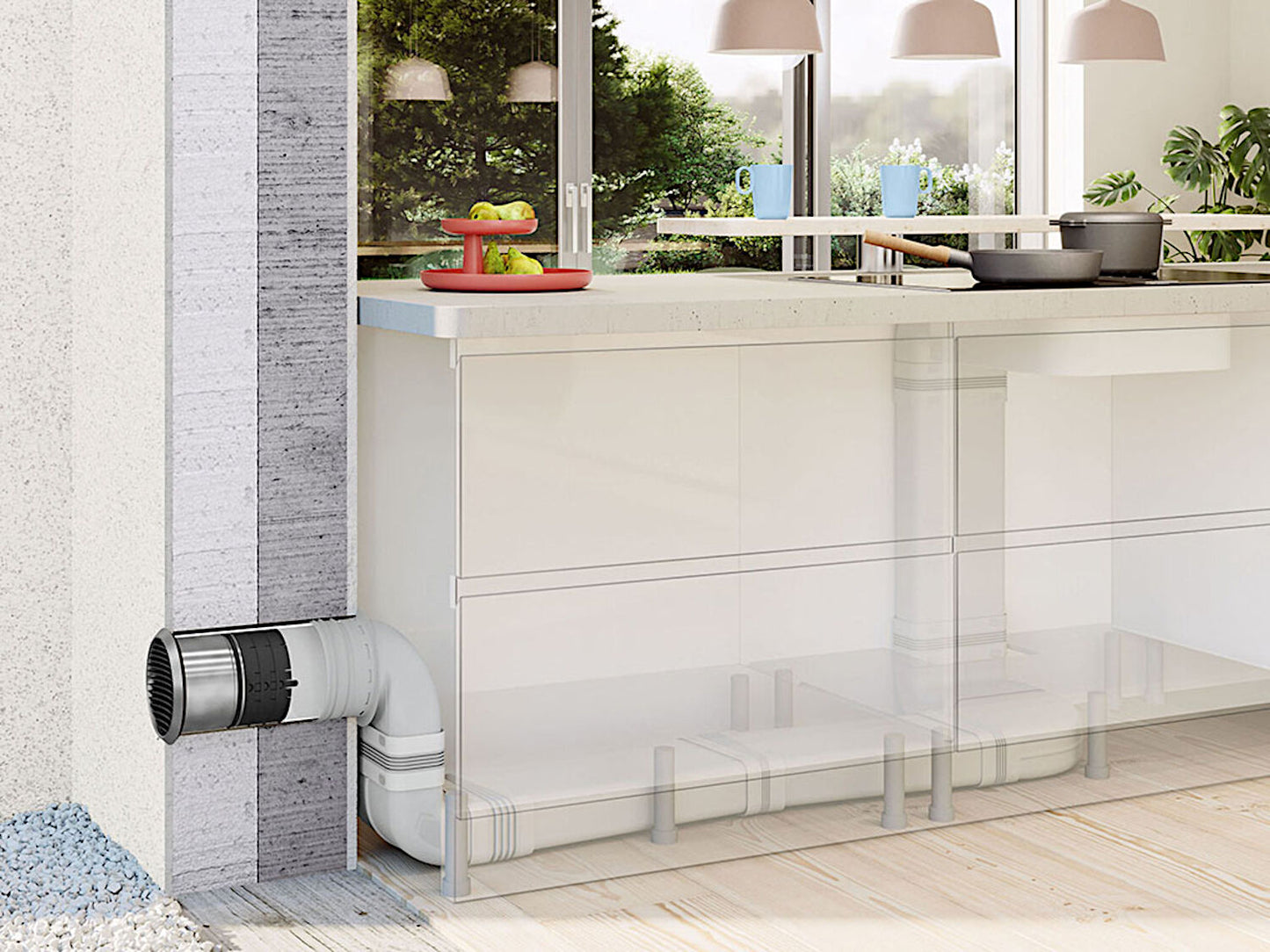 P-Turbo flow 150 Mauerkasten inkl. THERMOBOX / COMPAIR PRIME flow® – Bild 4
