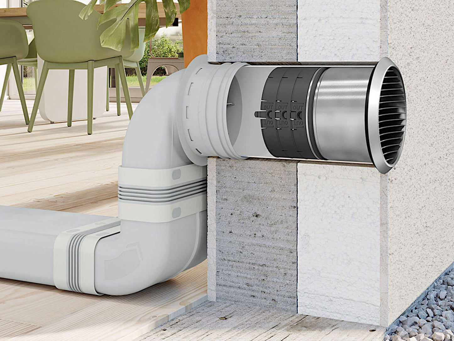 P-Turbo flow 150 Mauerkasten inkl. THERMOBOX / COMPAIR PRIME flow® – Bild 5