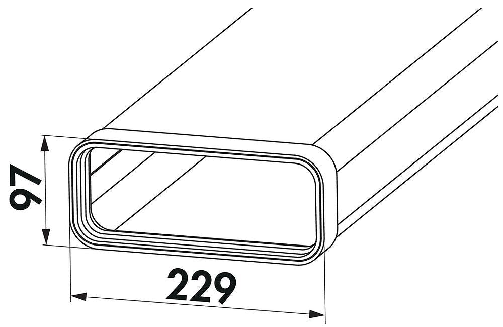 SF-VRO 150 Flachkanalrohr mit Profildichtungen / COMPAIR STEEL flow 150 (System Ø 150) – Bild 2
