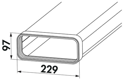 SF-VRO 150 Flachkanalrohr mit Profildichtungen / COMPAIR STEEL flow 150 (System Ø 150)