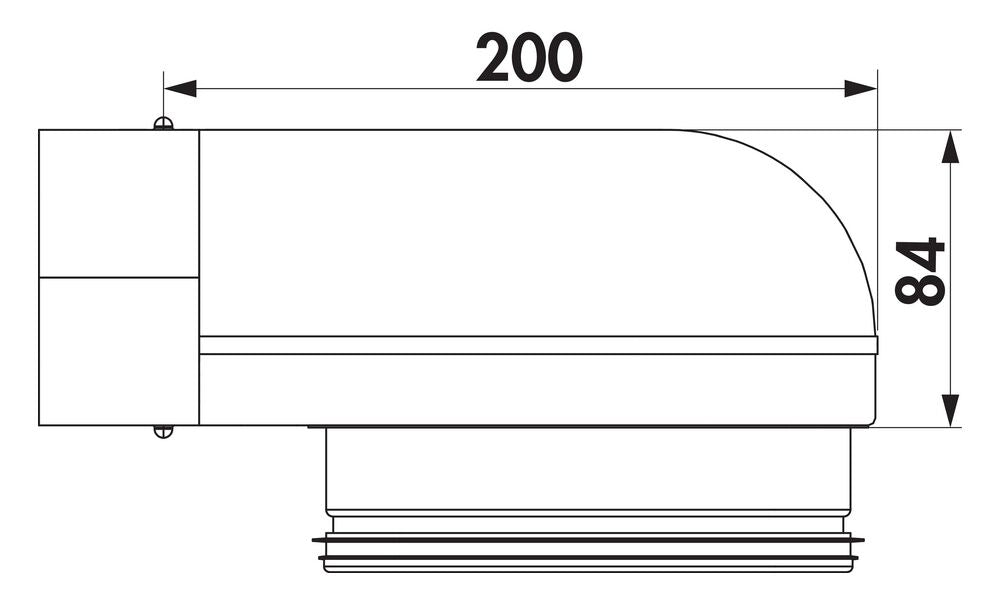 SF-UR 150 Umlenkstück 90 Grad mit Luftleitkörper für perfekte Strömungswerte / COMPAIR STEEL flow 150 (System Ø 150) – Bild 2