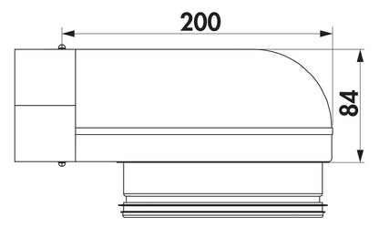 SF-UR 150 Umlenkstück 90 Grad mit Luftleitkörper für perfekte Strömungswerte / COMPAIR STEEL flow 150 (System Ø 150) – Bild 2