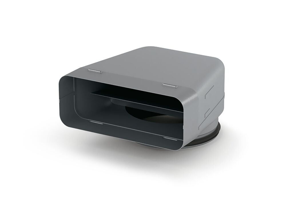 SF-UR 150 Umlenkstück 90 Grad mit Luftleitkörper für perfekte Strömungswerte / COMPAIR STEEL flow 150 (System Ø 150)