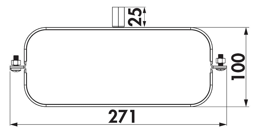 SF 150 Flachkanalhalterung mit Dämpfung / COMPAIR STEEL flow 150 (System Ø 150) / Halterung – Bild 2