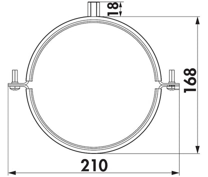 SR 150 Rundkanalhalterung mit Dämpfung / COMPAIR STEEL flow 150 (System Ø 150) / Halterung – Bild 2