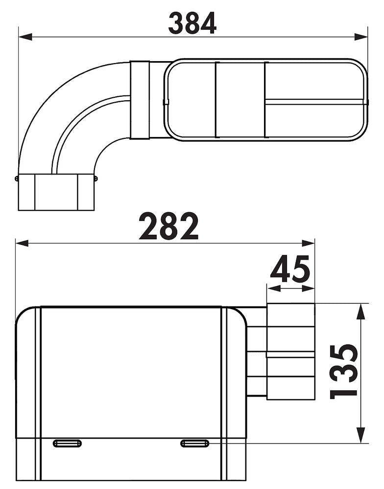 SF 150 Rohrset für Muldenlüfter mit Luftleitkörper für perfekte Strömungswerte / COMPAIR STEEL flow 150 (System Ø 150) – Bild 2