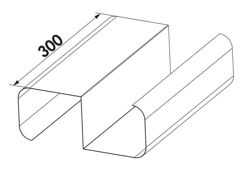SF-VRO 150 Stützsteg für Flachkanalrohre / COMPAIR STEEL flow 150 (System Ø 150) – Bild 2