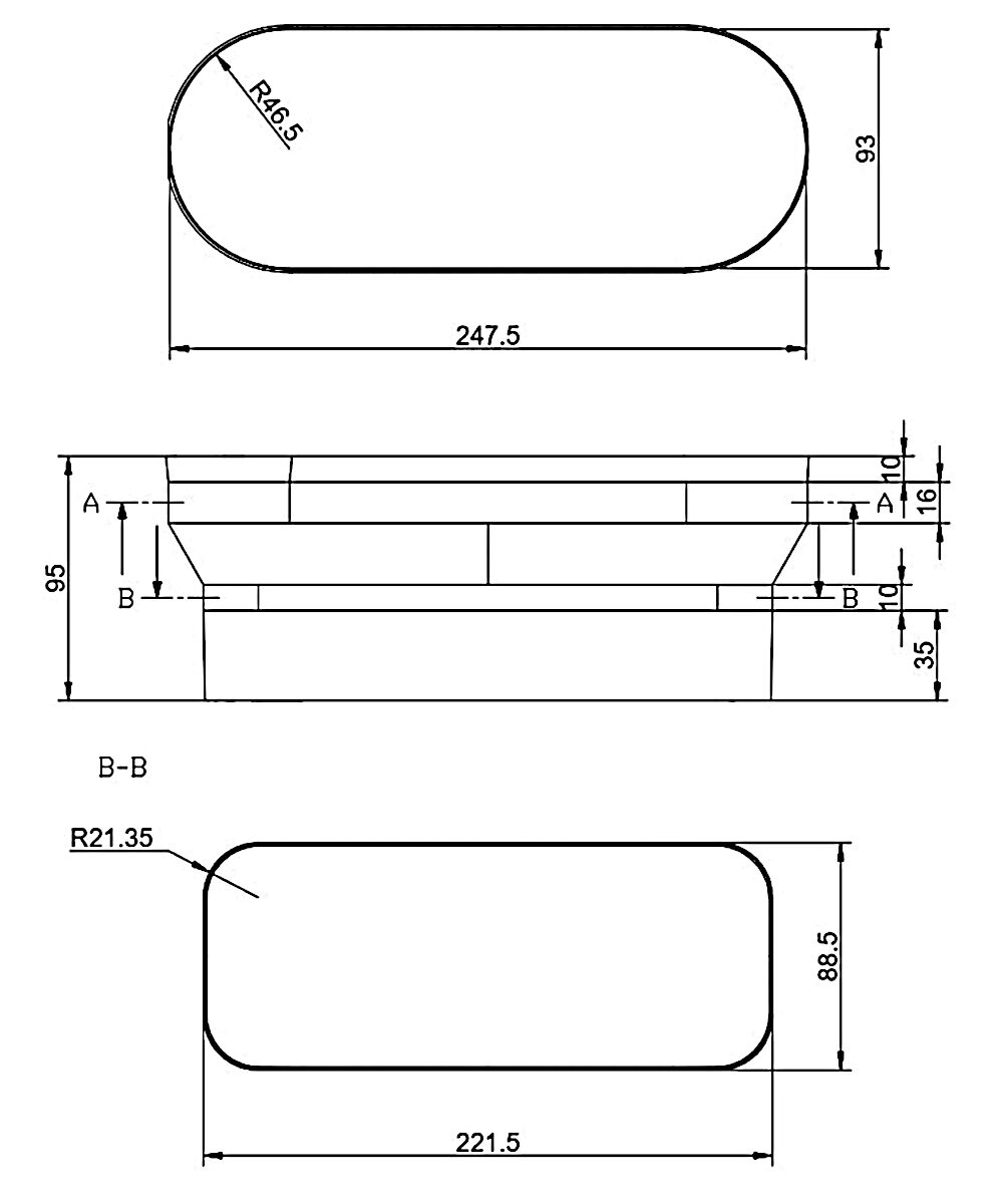SF-BA 150 Adapter für BORA Dunstabzugssysteme / Verbindungsstück / BORA / COMPAIR STEEL flow 150 (System Ø 150) – Bild 2