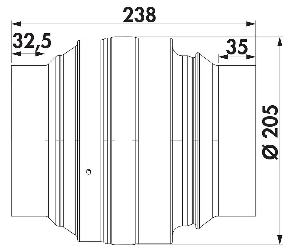Absperrvorrichtung / Brandschutzklappe 150 nach DIN EN 18017-3 / COMPAIR STEEL flow 150 (System Ø 150) – Bild 2