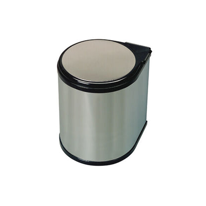 Sagero Abfalleimer / Türsammler 13 Liter Edelstahl/schwarz ab 40 cm Schrankbreite