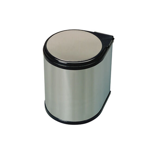 Sagero Abfalleimer / Türsammler 13 Liter Edelstahl/schwarz ab 40 cm Schrankbreite